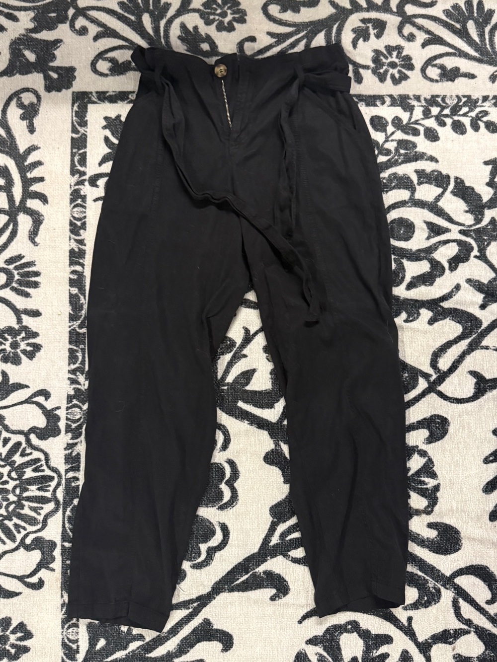 Summersalt Black Paperbag Waist Tie Pants - Women